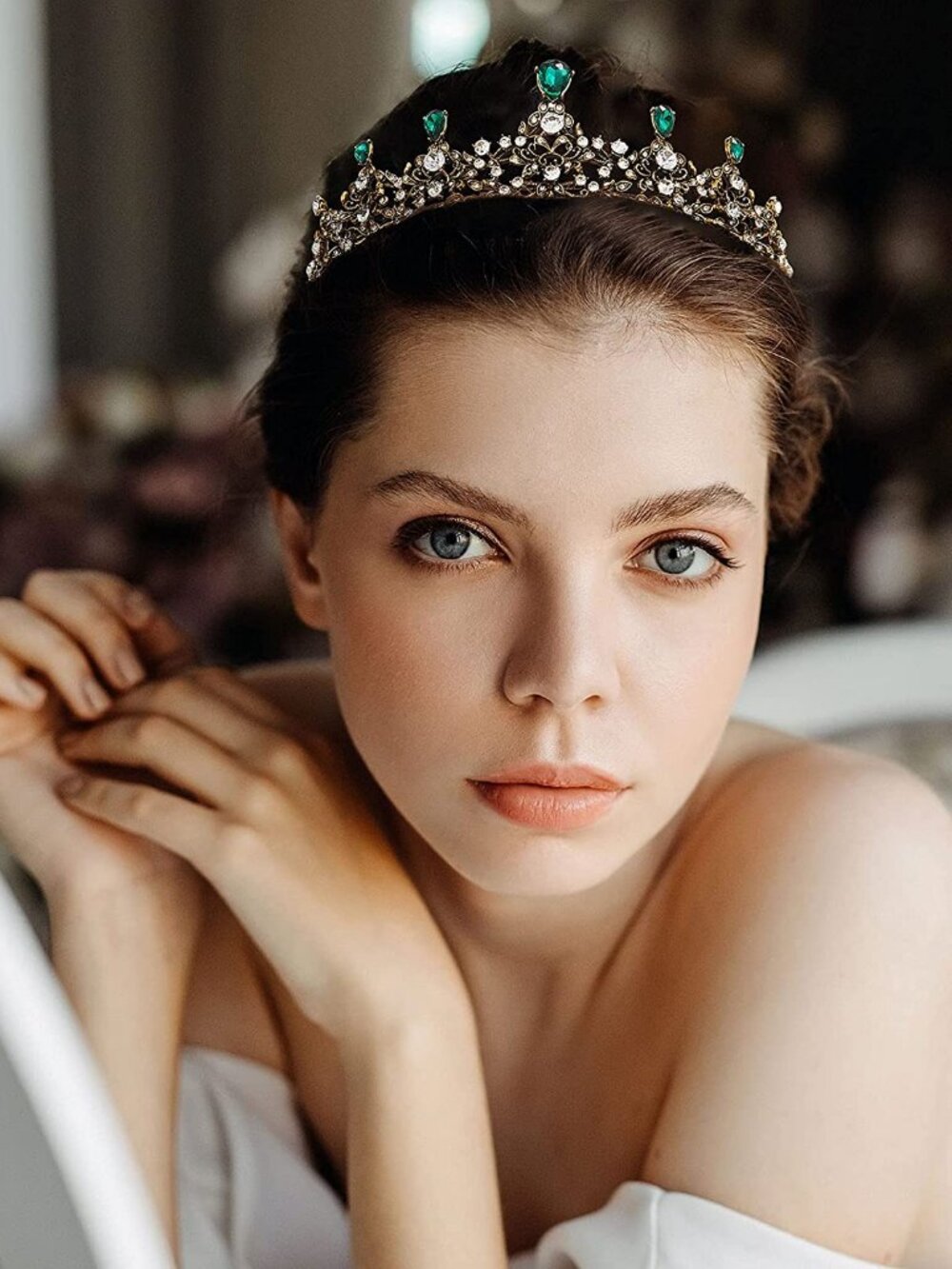 Crown for Women Bride Prom Pageant Halloween Costume Cosplay Props Hair Accessor